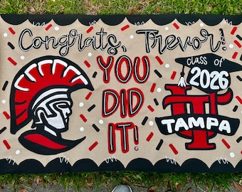 College bound! Custom Hand-Painted Kraft Paper Banner | School Spirit, Game Day, Party Decoration