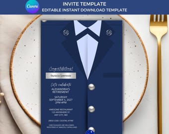 Invitación militar: Bienvenida, Jubilación, Ascenso, Campamento de entrenamiento (Plantilla de descarga digital)