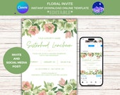 Sorority Flyer, Sorority Template, AKA Invitation, Sorority Invitation, Sorority Invite, Pink and Green Invite, AKA Social Media Post