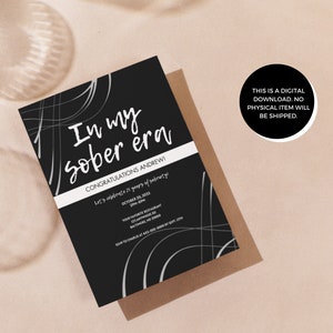 Sobriety Anniversary Party Invitation Template (digital Download) - Etsy