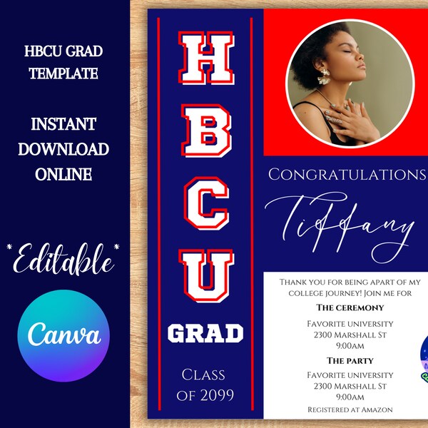 Hbcu Graduation Invitation Etsy