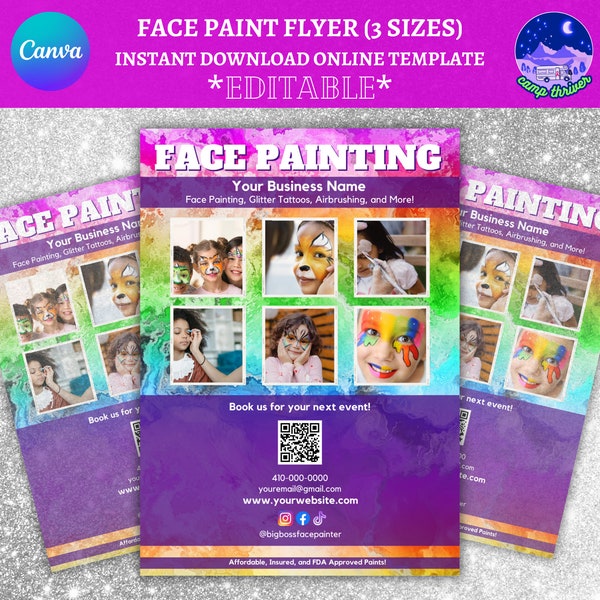 Facepaint Price List Etsy