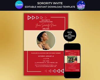 Inbjudan till sorority probate: Delta-mall (digital nedladdning)