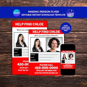 Missing Person Flyer, Missing Person Flyer Template, Missing Person Poster Template, Missing Person Instagram, Missing Person Social Media Post