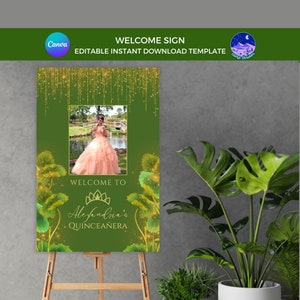 Frog Princess Sign, Fairytale Wedding Invite, Princess Wedding Template, Princess Quinceanera Invite, Princess Sweet Sixteen, Firefly Sign