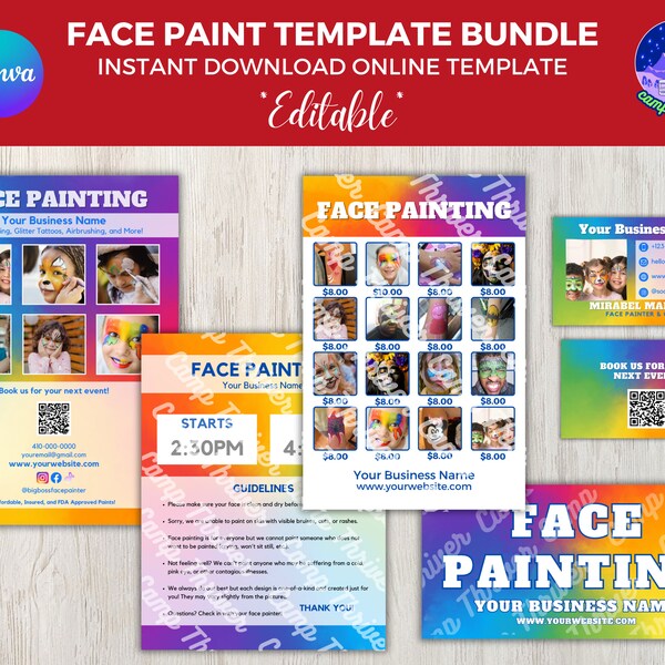 Paintings Price List Template Etsy