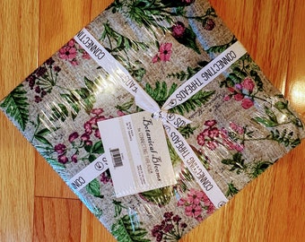 Layer Cake, Botanical Blooms, Pre Cut Quilt Fabric, Out of Production. Vibrant 42 10" squares. Perfect for all your DIY craft projects!