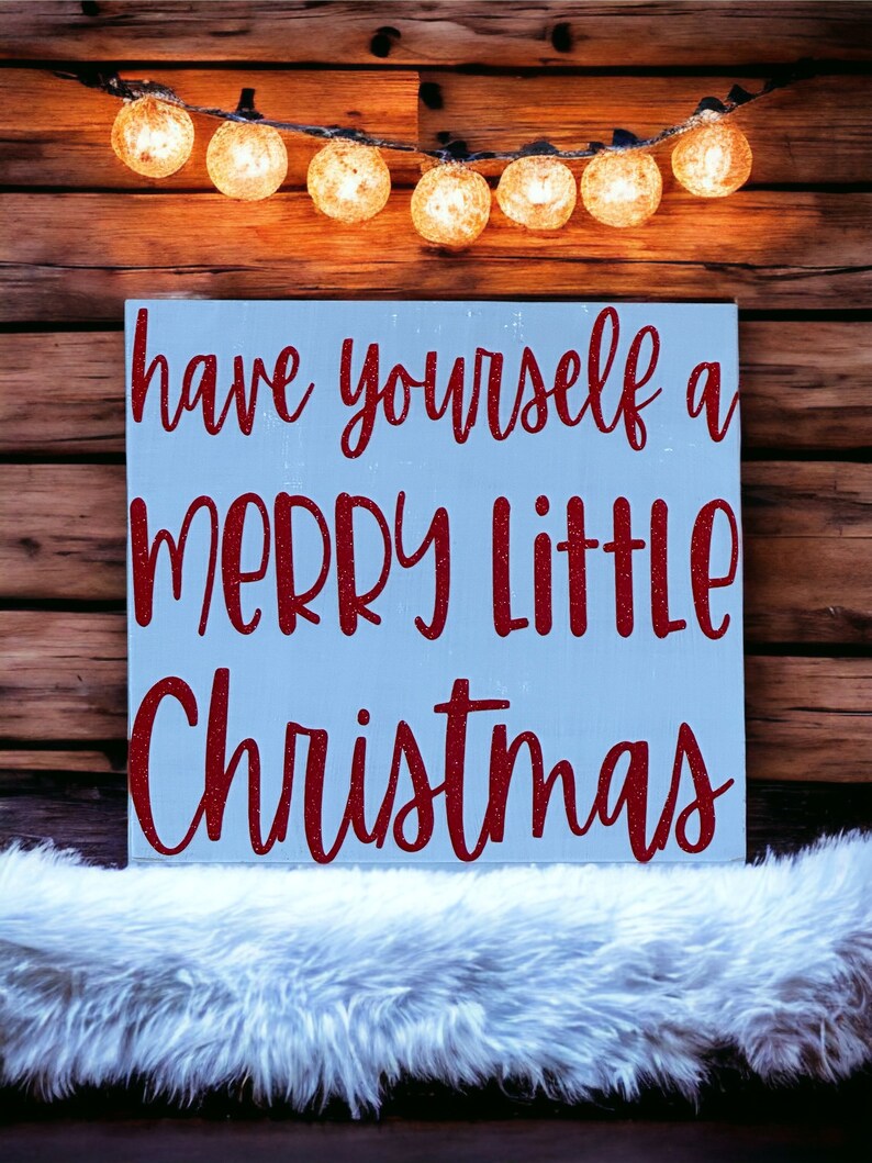 Handmade Christmas Signs for Home & Tiered Tray Decor, 6x6 Holiday Wood ...