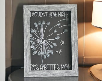 Mother’s Day Gift- Unique Sea Glass Art Piece, Celebrate Mom with “I Couldn’t Wish For A Better Mom” tribute. Heartfelt Gift Idea!