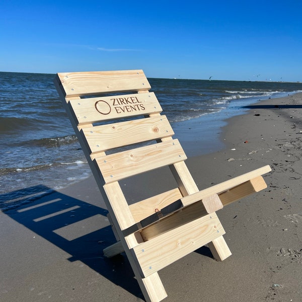 Schwedenstuhl, Holzstuhl, Strandstuhl, mit deinem individuellen Branding