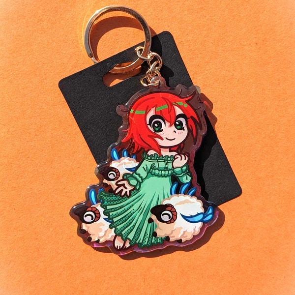 The Ancient Magus' Bride Chise Hatori with Sheep Acrylic Charm 3.5inch