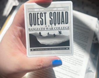 Quest Squad Sticker | Licensed Empyrean Merch | Onyx Storm | Iron Flame | Fourth Wing