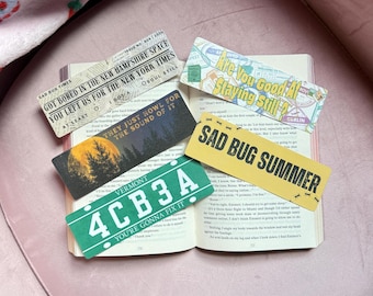 Sad Bug Summer Bookmark Set | Folk Music Lover | Bookish Gifts