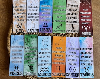 Zodiac Sign Bookmarks | Zodiac Gifts | Constellations
