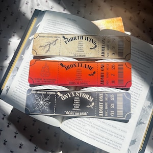 Empyrean Series Concert Ticket Bookmarks (Officially Licensed) | Fourth Wing | Iron Flame | Onyx Storm