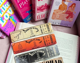Empyrean Series Concert Ticket Bookmarks (Officially Licensed) | Fourth Wing | Iron Flame | Onyx Storm
