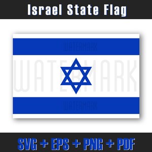 Israel State Flag, SVG, Israeli, Cut File