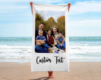 Custom Photo Beach Towel: Personalized Family Gift