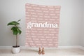 Grandma & Grandpa Blanket, Custom Name Blanket, Fleece, Sherpa, Minky Baby Blanket, Personalized Family Name Blanket, Birthday Vacation Gift