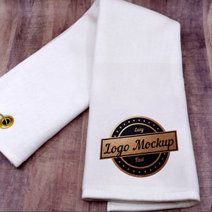 Custom Club Logo Golf Towel, Personalized Golf Towels with Name, Logo Golf Towels, Custom Golfer Gifts for Men, Dad Gift, Golf Accessories