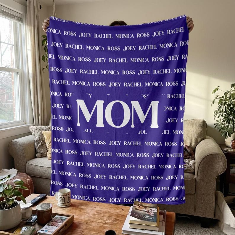 Personalized Grandma Blanket, Custom Name Blanket with Any Text or Names in Background, Soft Throw Gift for Grandma, Nana, Mimi ,mother day bild 12