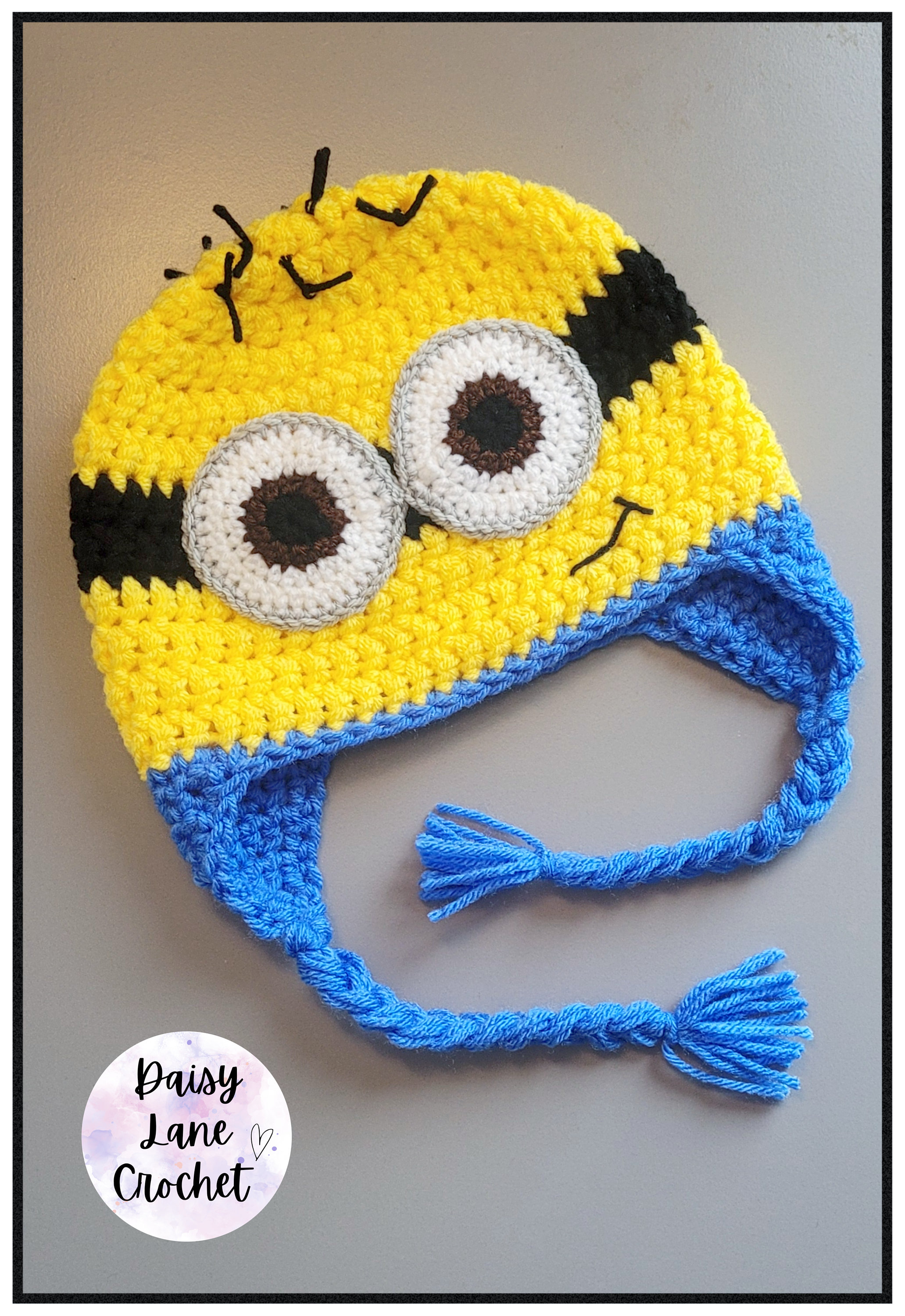 Gehaakte Minion-muts - baby-, kinder- en volwassenmaten Boekkostuum
