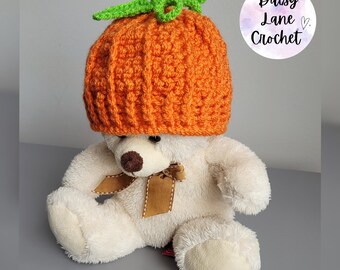 Gorro de crochet de calabaza para recién nacidos, niños y adultos: ideal para sesiones de fotos de otoño.