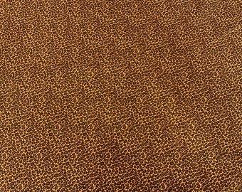 Fabric, leopard print fabric, animal print fabric, brown fabric, cotton fabric, crafting fabric, sewing fabric, cotton fabric