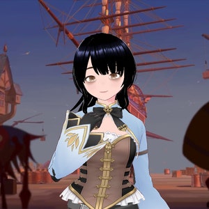 Ready to use Vroid Vtubing Pre-made 3d model &quot;Pirate Girl Maryanne&quot;