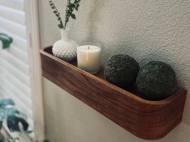 Curved Front Facing Floating Shelf Etsy