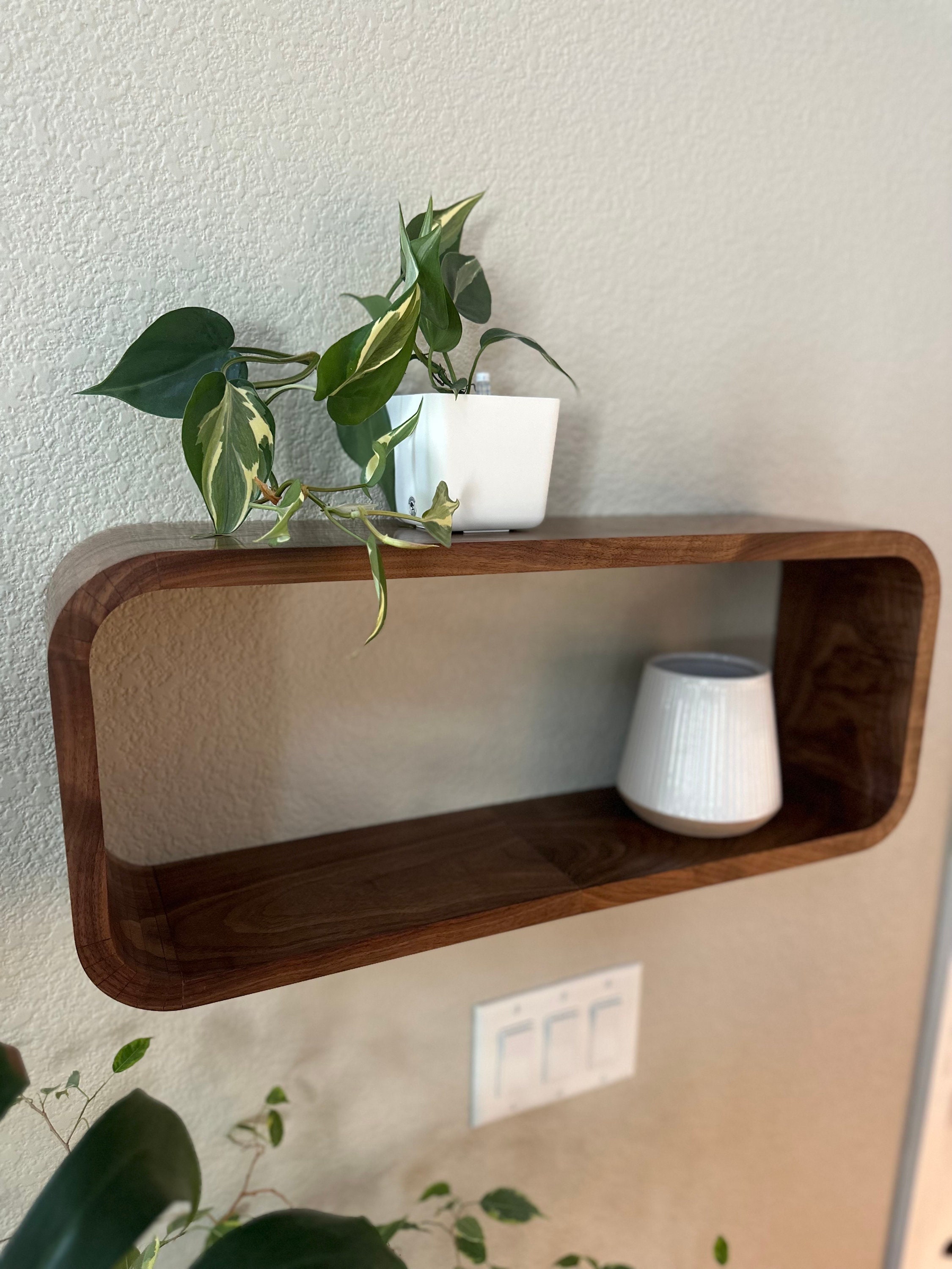 Curved Rectangle Floating Shelf Etsy