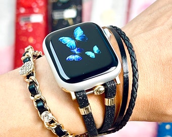 The Posh Tech★クールなブラックAPPLE WATCH ブレスレット Trendy Bands for Apple Watch – Posh Tech