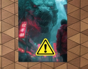 Godzilla vs tiny human (without the exclamation point when you download it)