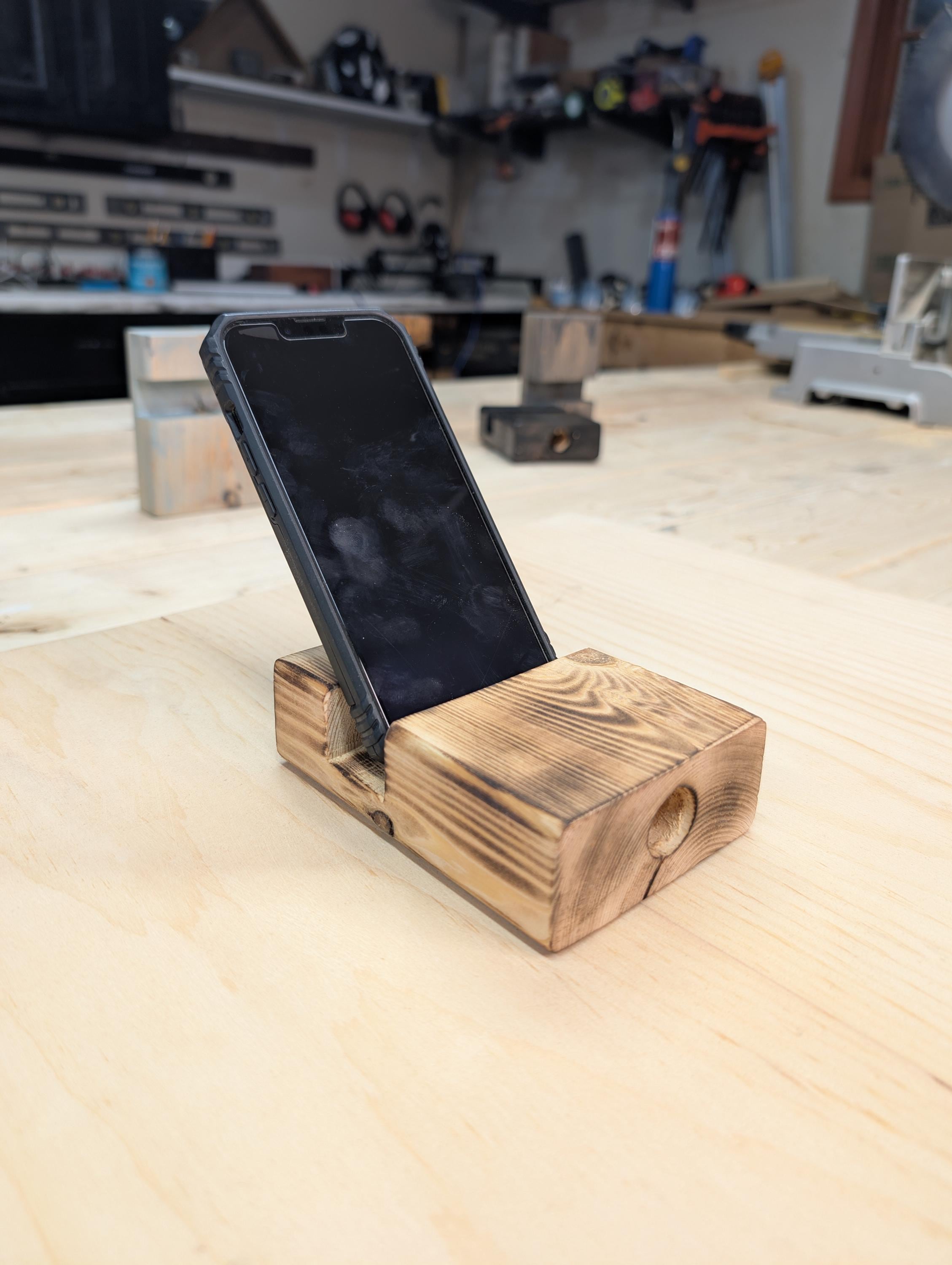 Cell Phone Speaker Wooden Phone Stand Diy Noise Cat Wooden Phone