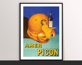 Amer Picon vintage Food&Drink Poster - Art Déco, Impression sur toile, Idée cadeau, Impression Acheter 2 Get 1 Free