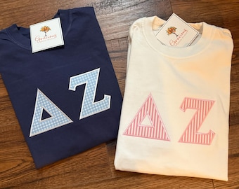 Greek Letter Tshirt Sorority Custom Crewneck Style TSHIRT
