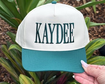 Sorority Trucker Hat Greek Letter Hunter Green Embroidered KAYDEE Baseball Cap Style Snapback Personalized Nickname Letter Big Little KD