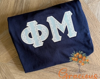 Greek Letter Tshirt Comfort Colors  Sorority Custom Crewneck Style TSHIRT