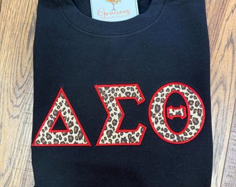Greek Letter Sweatshirt Sorority Custom Crewneck Style Sweatshirt