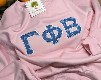 Greek Sorority and Bow Sweatshirt Sorority Custom Crewneck Style Sweatshirt