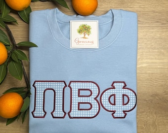 Greek Letter Sweatshirt Sorority Custom Crewneck Style Big Little