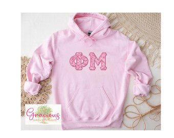 Greek Letter Hoodie Sweatshirt Sorority Custom Hoodie Style Sweatshirt