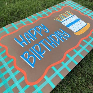 Party Banner custom-personalized-sign-graduation-Hand painted-birthday-you specify theme-Kraft paper banner-party decor- party sign-backdrop