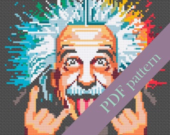 Rocker Einstein - PDF Cross Stitch Pattern