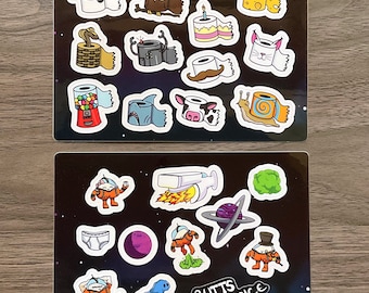 Butts in Space Sticker Sheets