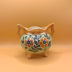 Vintage Hand Painted Lusterware Pot Made in Japan