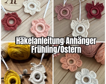 Crochet pattern pendant spring Easter German