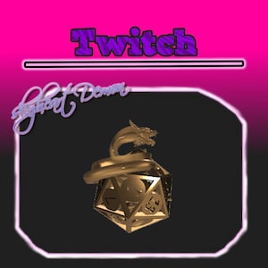 3D D20 Dice with Dragon: Twitch Integrated Throwing System