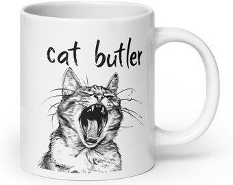 Tazza Per Proprietario Di Gatto - The Cat's Rules - Ceramica 10oz Con Confezione Regalo
