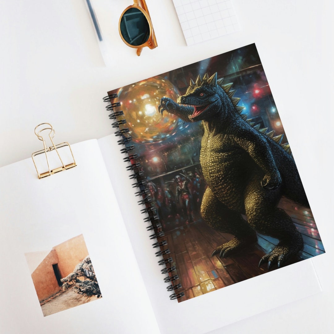 Giant Lizard Dancing Spiral Notebook Ruled Line - Etsy